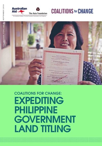 Coalitions for Change: Expediting Philippine Government Land Titling