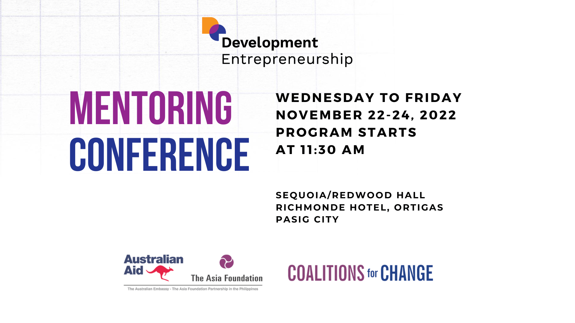 Coming up: Development Entrepreneurship Mentoring Conference 2023